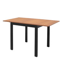 Ausziehtisch 'Kingsbury', schwarz/braun, 75/126 x 70 cm
