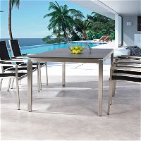 Best Lofttisch Marbella aus Edelstahl und HPL-Tischplatte