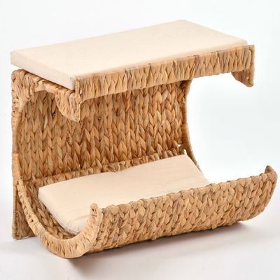 Silvio Design Katzenliege 'Cäsar', natur, Kissen in rohweiß