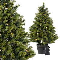 Künstlicher Weihnachtsbaum im Topf mit LED-Beleuchtung, Höhe ca. 90 cm