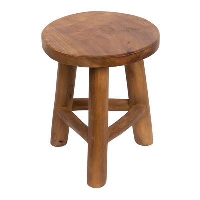 Wurzelholz-Hocker, light Wax, aus recyceltem Teakholz, Ø 35 cm, Höhe 42 cm Wurzelholz-Hocker, light Wax, aus recyceltem Teakholz, Ø 35 cm, Höhe 42 cm