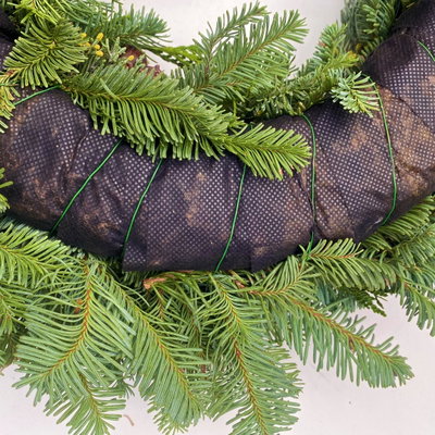 Adventskranz, Mix-Grün, halbrund gebunden, ca. 40 cm Ø Adventskranz, Mix-Grün, halbrund gebunden, ca. 40 cm Ø