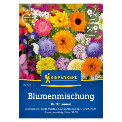Blumensamen, Duftblumenmix, gelb, rot & orange Blumensamen, Duftblumenmix, gelb, rot & orange