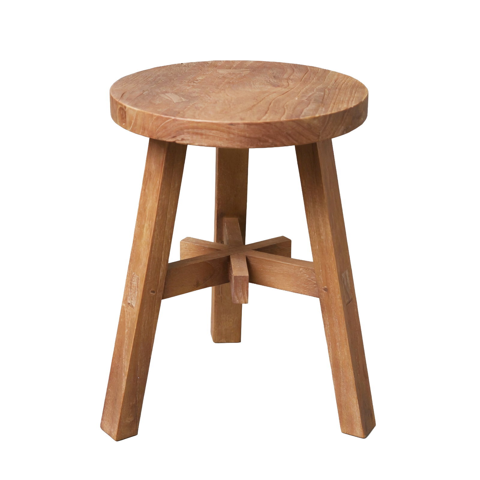 Hocker 'Iceland', natur, recyceltes Mindi-Holz Hocker 'Iceland', natur, recyceltes Mindi-Holz
