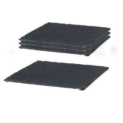 Schiefer-Dekoplatte, 4er-Set, Anthrazit, 30 x 30 x 0,5 cm Schiefer-Dekoplatte, 4er-Set, Anthrazit, 30 x 30 x 0,5 cm