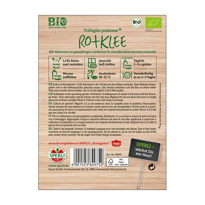 Gemüsesamen, BIO Keimsprossen 'Rotklee'