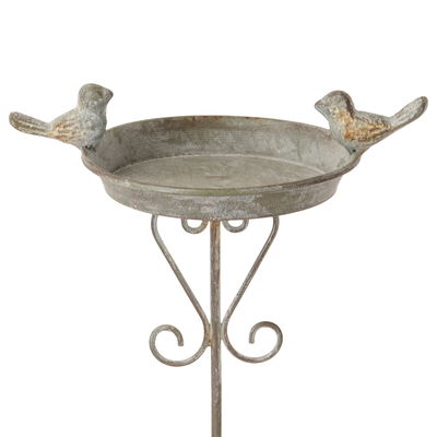 Vogelbad Schale, grau-braun, Eisen, Höhe ca. 88 cm Vogelbad Schale, grau-braun, Eisen, Höhe ca. 88 cm