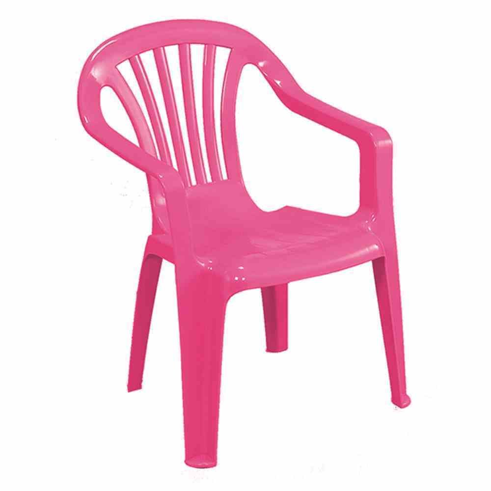 Kinderstuhl aus Kunststoff, pink