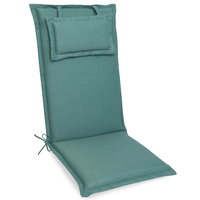 Kölles Beste Hochlehnerauflage 'Twist', petrol, ca. 120 x 50 cm