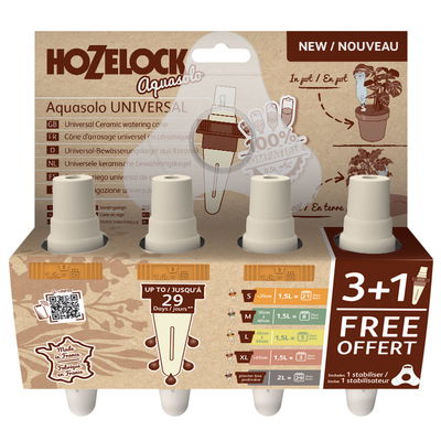 Hozelock Aquasolo Universal Bewässerungskegel, orange, 4 Kegel