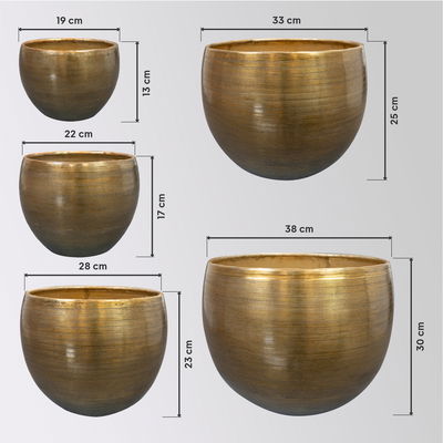 Kölle Pflanzgefäß 'Rowen', gold, 5-teilig