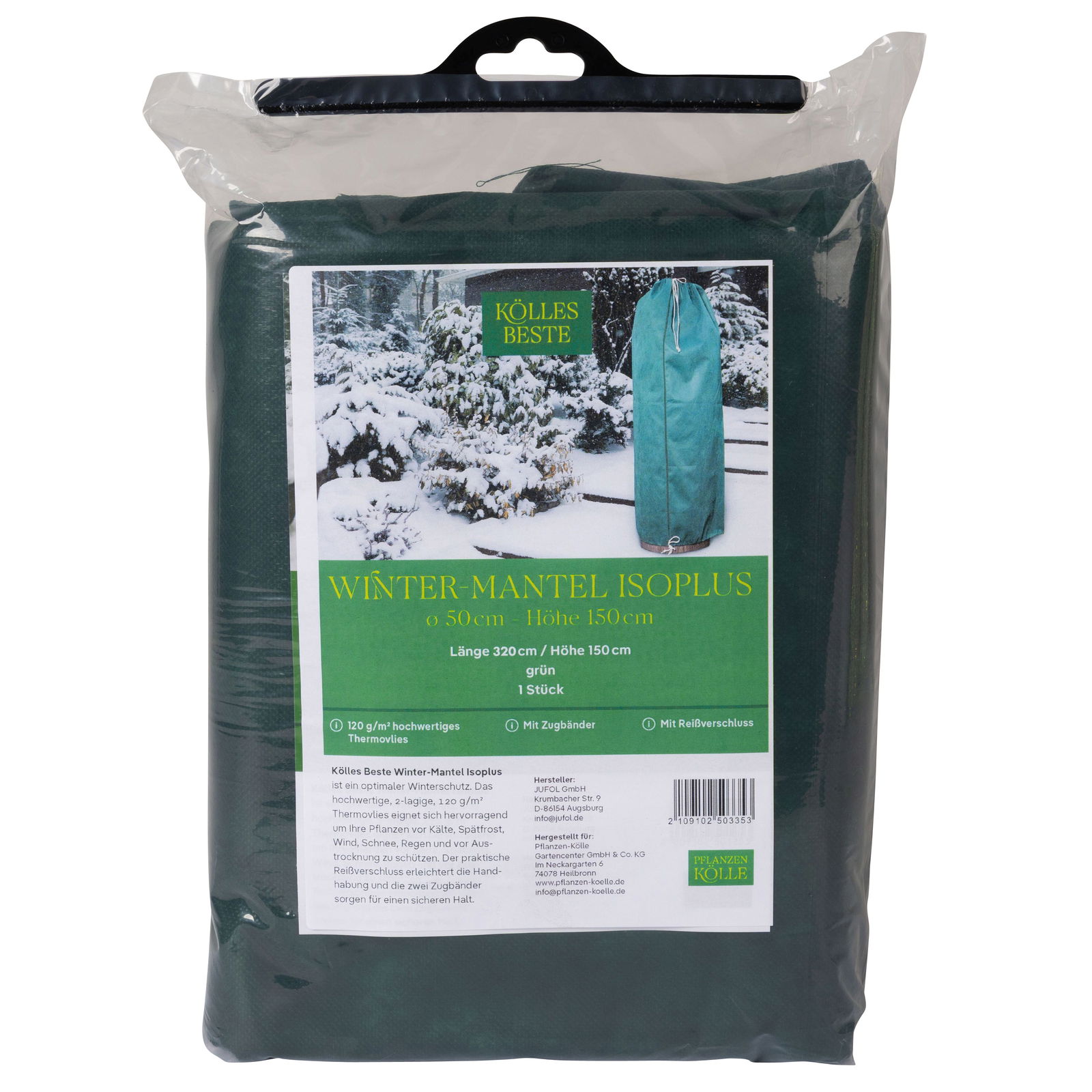 Kölles Beste Winter-Mantel, grün, ca. H 150 x L 320 cm