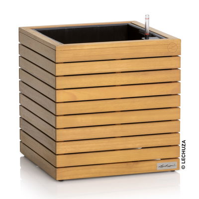 Lechuza Pflanzgefäß 'Palo Natural Wood 45', ca. 44 x 44 x H 46 cm