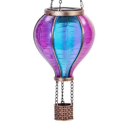 Solarlaterne Heißluftballon 'Aurora S', bunt, ca. Ø11 x H37 cm