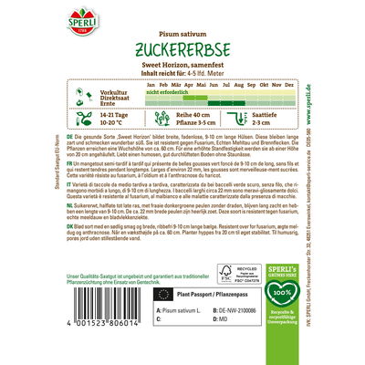 Sperli Saatgut Zuckererbse 'Sweet Horizon', grün Sperli Saatgut Zuckererbse 'Sweet Horizon', grün
