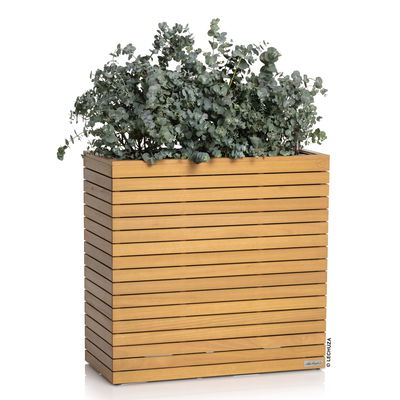 Lechuza Pflanzgefäß 'Palo Natural Wood 80', ca. 78,5 x 78,5 x H 77 cm