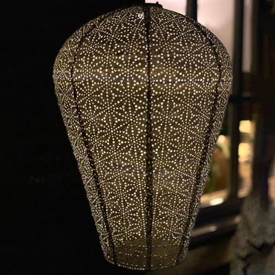 Solarlaterne 'Balloon XL', helltaupe, Ø 35 x 50 cm