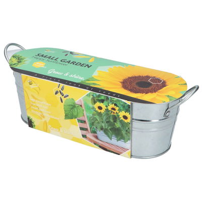 Zinkwanne 'Small Garden' mit Sonnenblumensamen Zinkwanne 'Small Garden' mit Sonnenblumensamen