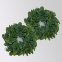 Adventskranz, Nobilistanne, halbrund gebunden, ca. 30 cm Ø, 2 Stück Adventskranz, Nobilistanne, halbrund gebunden, ca. 30 cm Ø, 2 Stück