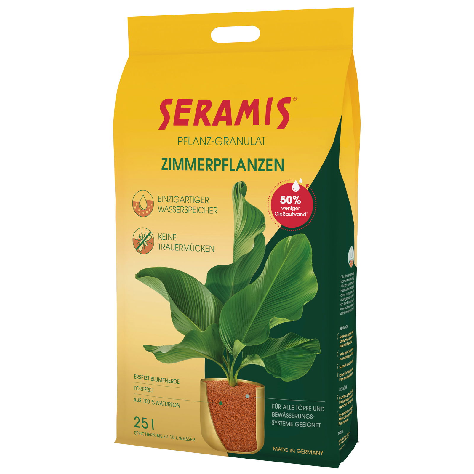 Seramis Granulat für Zimmerpflanzen, 25 Liter