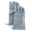 FEUERMEISTERIN® Premium Grillhandschuhe Leder, grau-blau, 1 Paar, Einheitsgröße