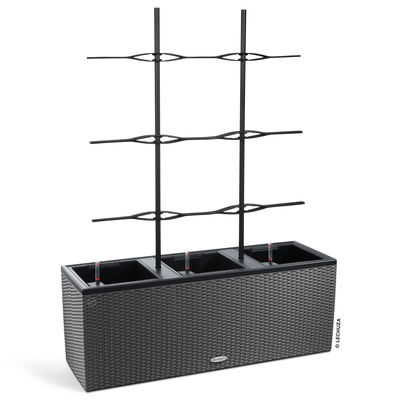 Lechuza Rankgitter 'Trio Cottage 30', schwarz, ca. 86 x H 135 cm