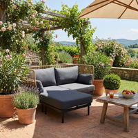 Sofa 'Rimini' inkl. Fußhocker & Auflagen