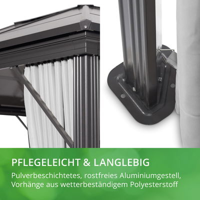 Profi-Pavillon, grau,300 x 365 x H270 cm