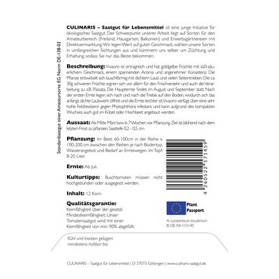 Thompson & Morgan Saatgut Buschtomate 'Vivaoro', gelb