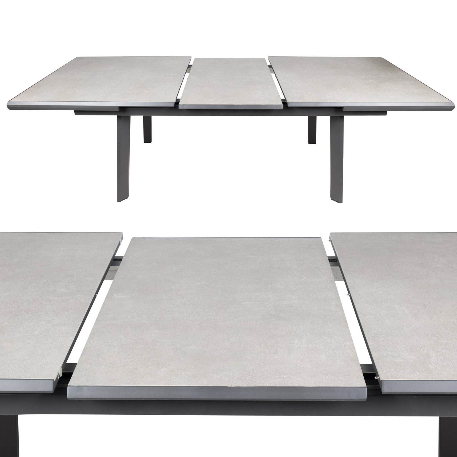 Kölle Ausziehtisch 'Sumba', grau, ca. 200-260 x 100 x H75 cm Kölle Ausziehtisch 'Sumba', grau, ca. 200-260 x 100 x H75 cm