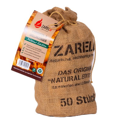 Zarelo Kaminofen- & Grillanzünder, Holz/Wachs, 50 Stück Zarelo Kaminofen- & Grillanzünder, Holz/Wachs, 50 Stück