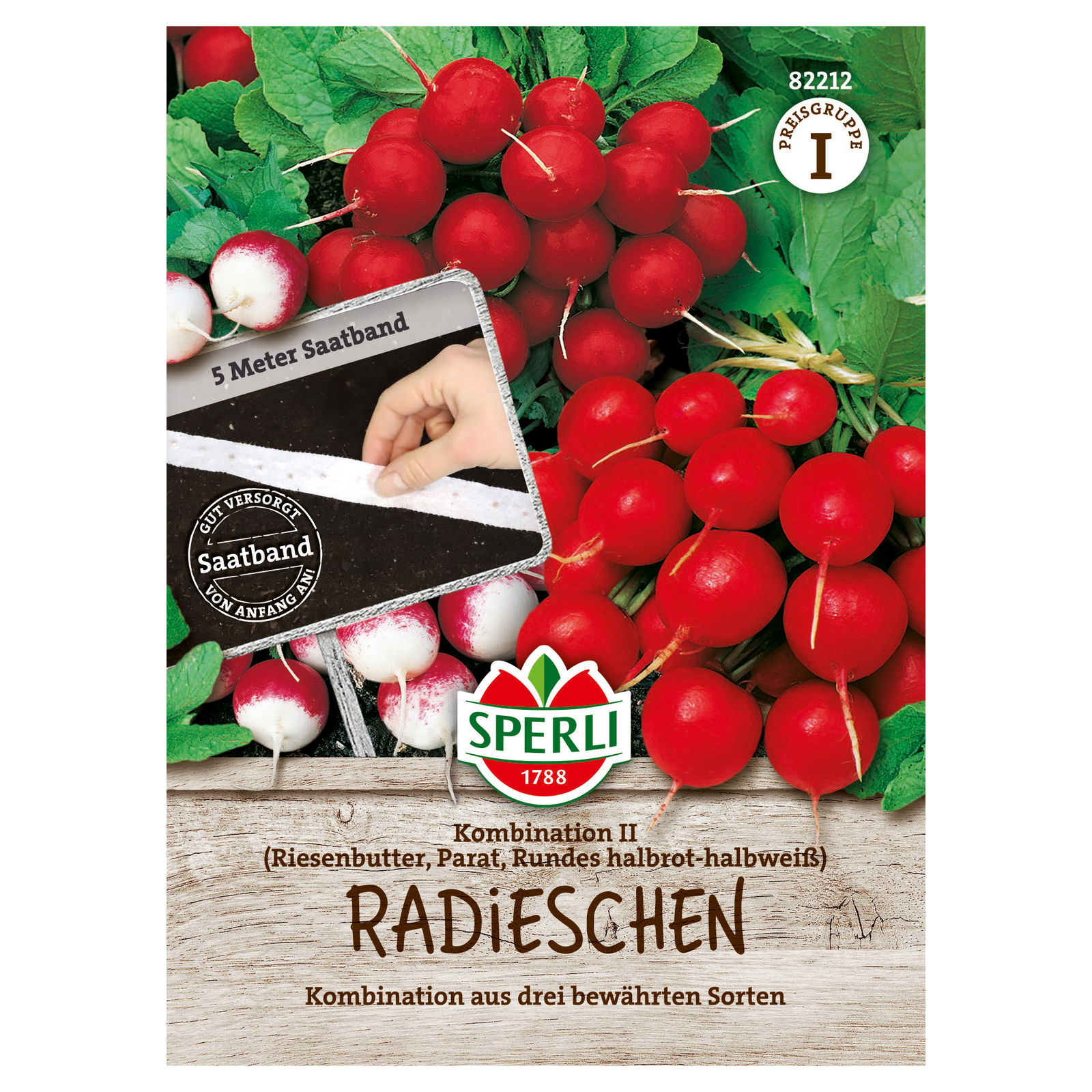 Sperli Saatband Radieschen 'Kombination II', rot, 5 m Sperli Saatband Radieschen 'Kombination II', rot, 5 m