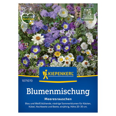 Blumensamen, Blumenmischung 'Meeresrauschen', blau & weiß