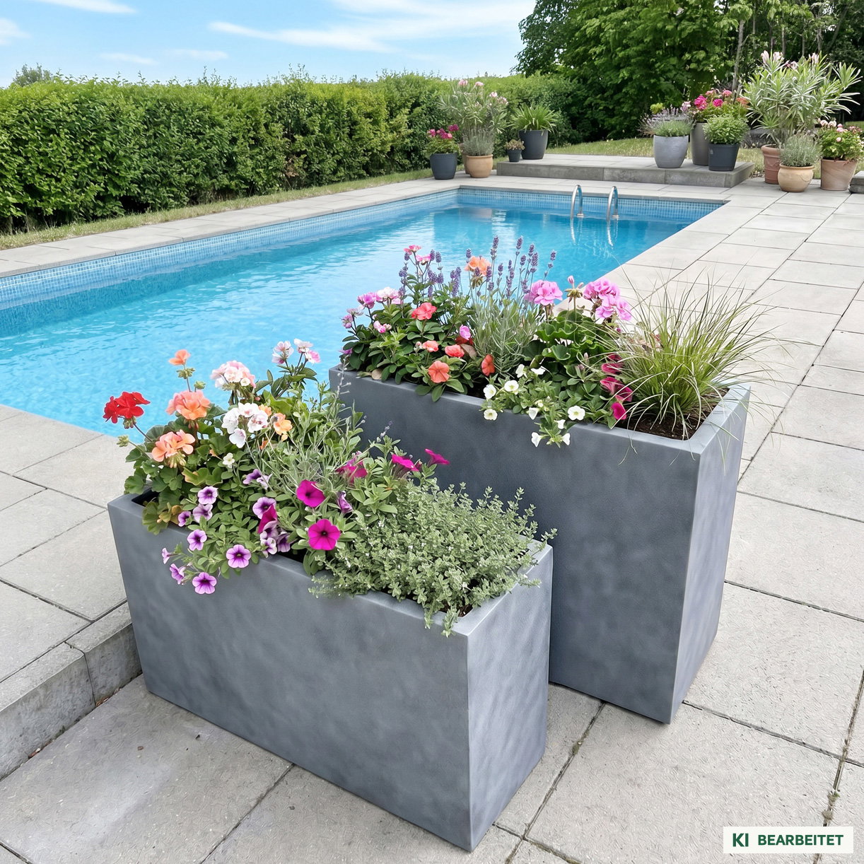 Pflanzkasten 'Maya Divider', dunkelgrau, ca. L 100 x B 35 x H 80 cm
