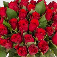 Blumenbund mit Rosen, 40er-Bund, rot, inkl. gratis Grußkarte