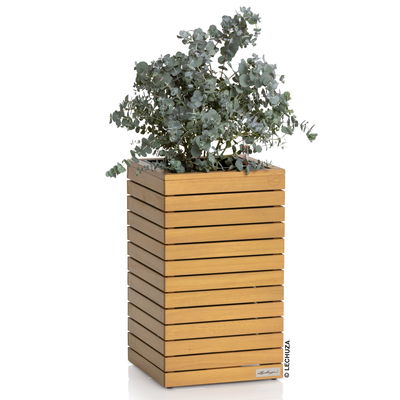 Lechuza Pflanzgefäß 'Palo Natural Wood 35', ca. 35 x 35 x H 59 cm