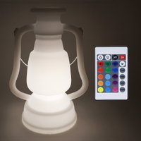 Solar LED-Laterne inkl. Fernbedienung, weiß, Höhe ca. 50 cm