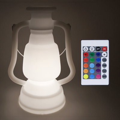 Solar LED-Laterne inkl. Fernbedienung, weiß, Höhe ca. 50 cm