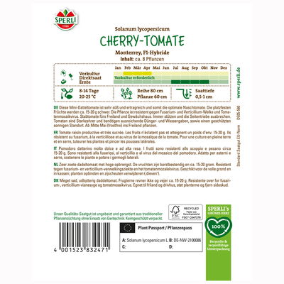 Gemüsesamen, Cherrytomate 'Monterrey', rot Gemüsesamen, Cherrytomate 'Monterrey', rot