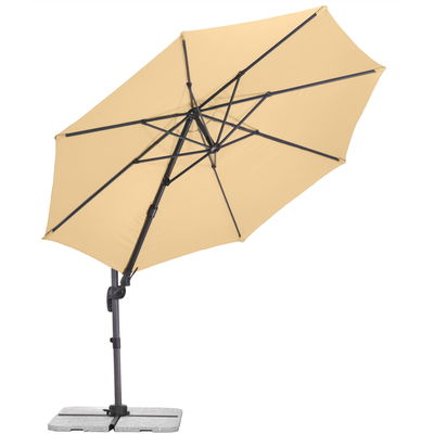 Sonnenschirm 'Rhodos eco TWIST', natur, ca. Ø 300 cm