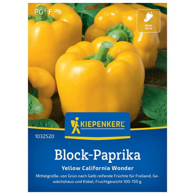 Paprikasamen, Blockpaprika 'Yellow California Wonder' Paprikasamen, Blockpaprika 'Yellow California Wonder'