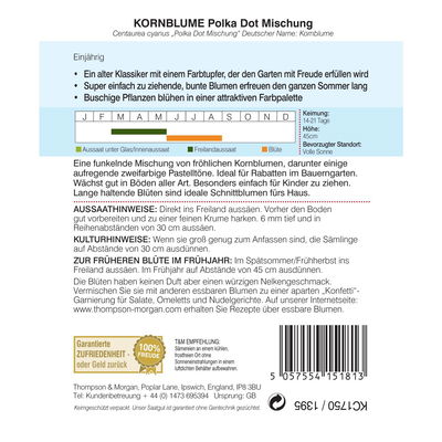 Samenmischung Kornblume 'Polka Dot'