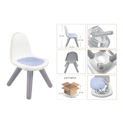 Mochtoys Kinderstuhl, blau