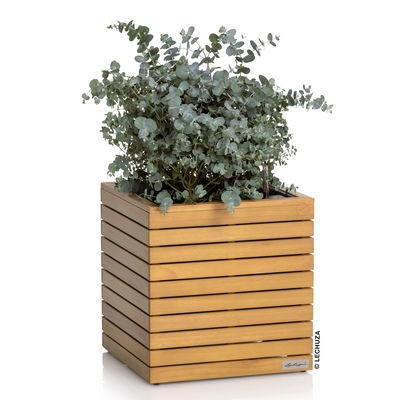 Lechuza Pflanzgefäß 'Palo Natural Wood 45', ca. 44 x 44 x H 46 cm