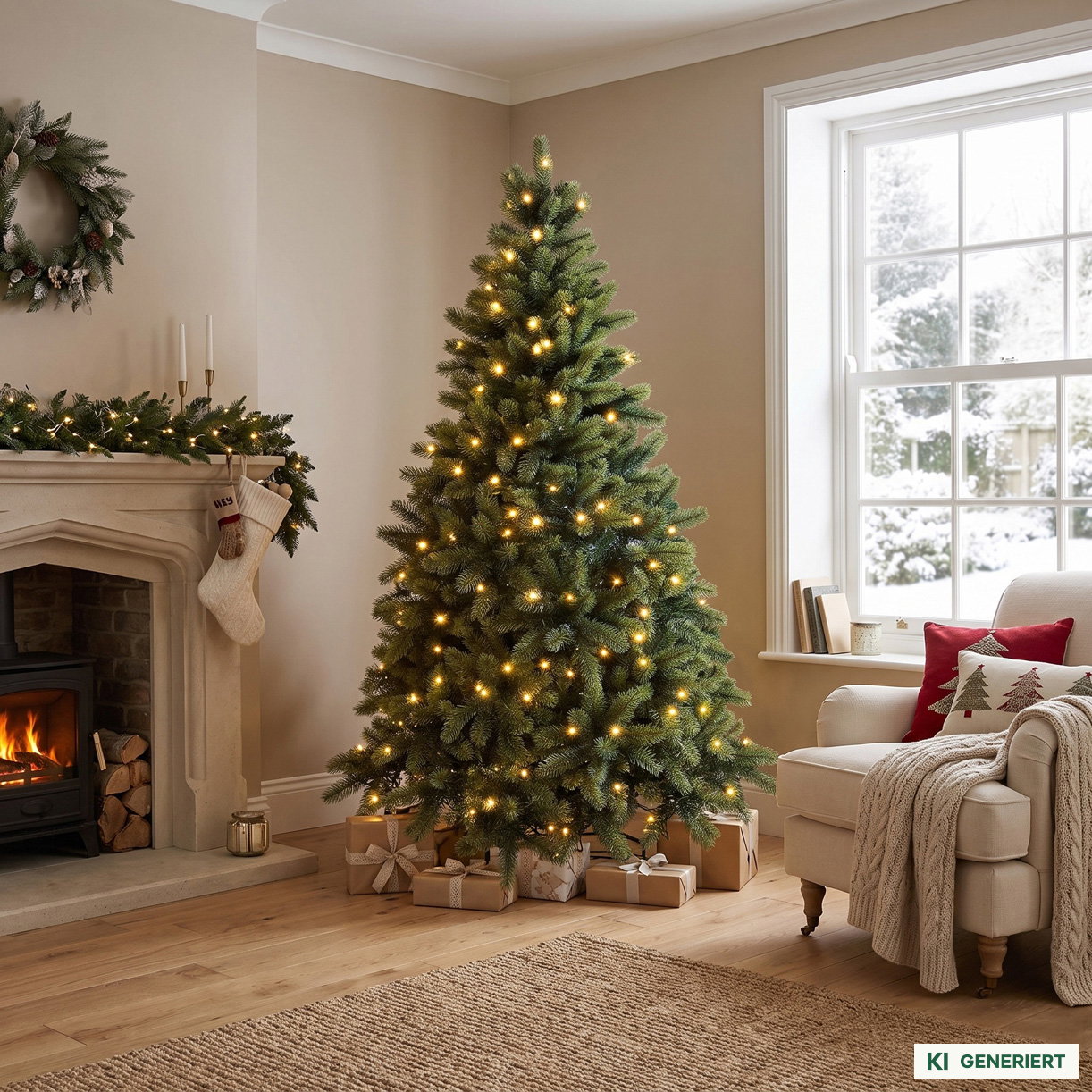 Künstlicher Weihnachtsbaum 'Easy Light' mit LED-Beleuchtung, Höhe ca.120cm