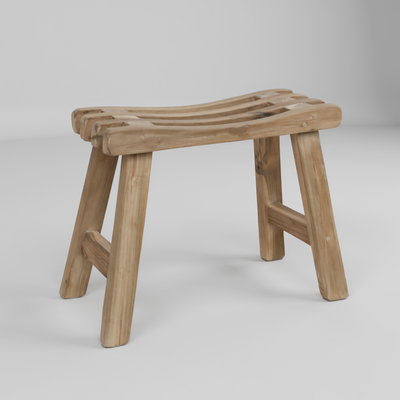 Hocker 'Bone', Teakwurzel, ca. 50 x 30 x Höhe 45 cm