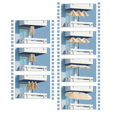 Sonnenschirm Salerno, mit Schutzhülle, ca. 300 x 150 cm, natur Sonnenschirm Salerno, mit Schutzhülle, ca. 300 x 150 cm, natur