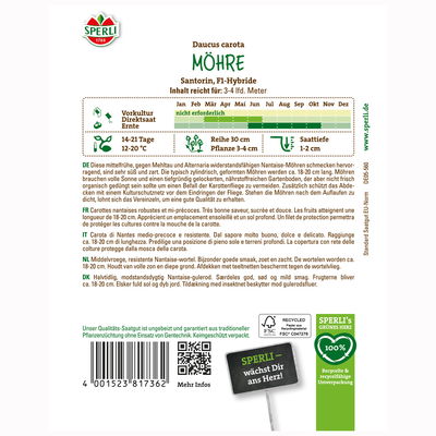 Gemüsesamen, Möhre 'Santorin', orange