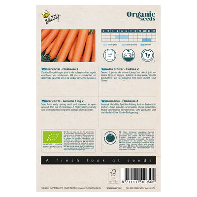 Gemüsesamen, Winter-Möhre 'Flakkese 2', orange, 1,5 g