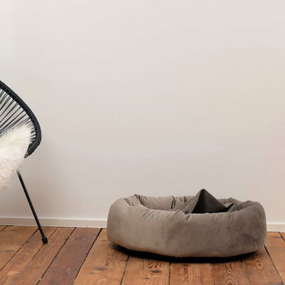 Kuschelinsel 'Lajos L', taupe, Ø 90 cm Kuschelinsel 'Lajos L', taupe, Ø 90 cm